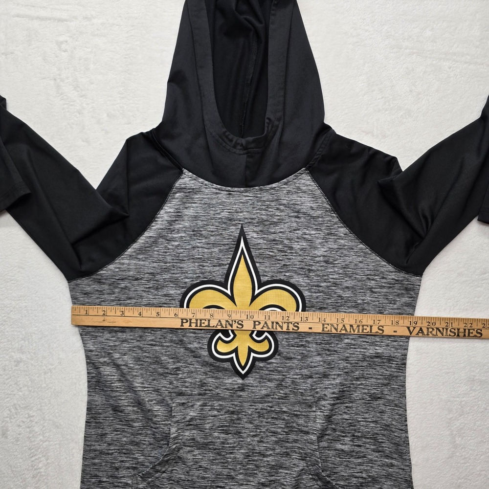 NFL Saints‎ G-III 4Her Hoodie Gray Black Logo Womens Small - Picture 9 of 10